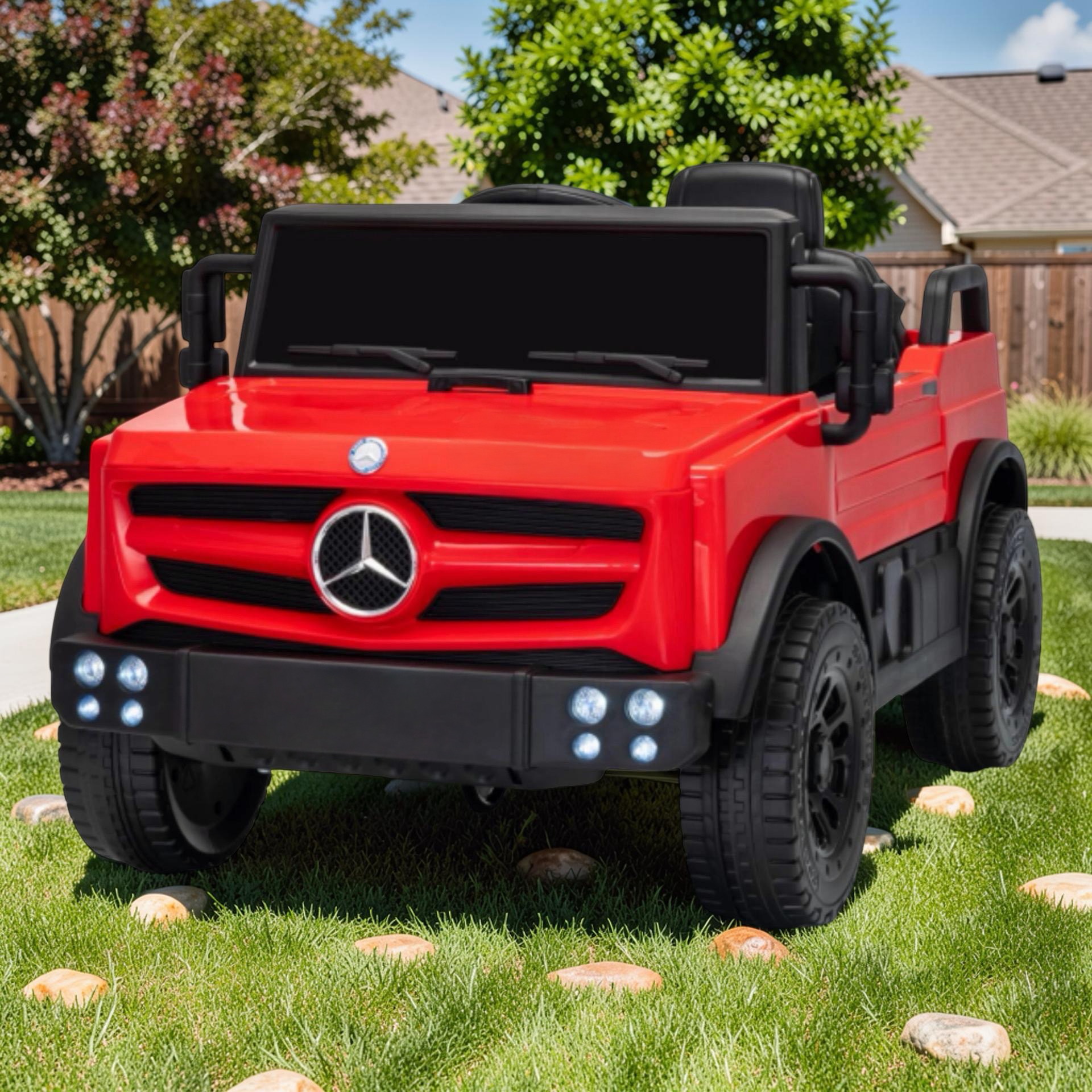 2026 XL Mercedes-Benz Kids Truck Ride-On – 2 Motors, 1-Seater, Remote Control, LED Lights, Bluetooth