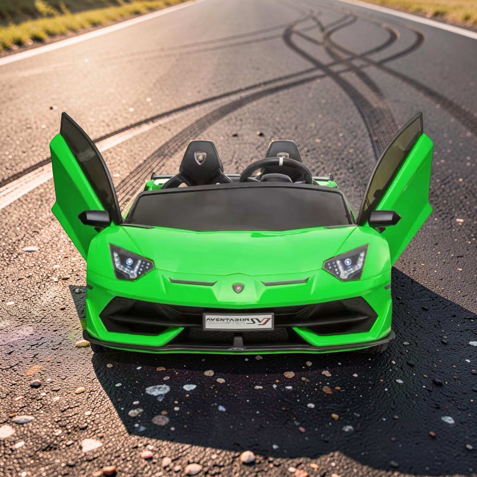 2026 XXL Lamborghini Aventador Kids Ride-On Car – 2 Motors, 2-Seater, Drift Mode, Hydraulic Doors, Remote Control (Ages 3–10)