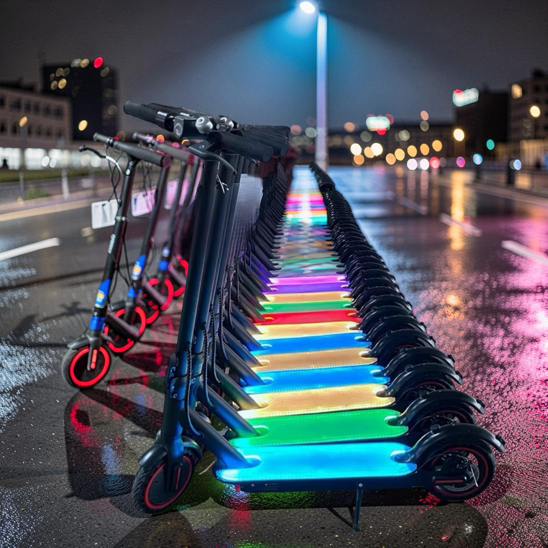 2026 Vegas Electric Scooter – 200W Brushless Motor, Lithium Battery, Disc Brake, LED Lights, Foldable (Ages 6+)