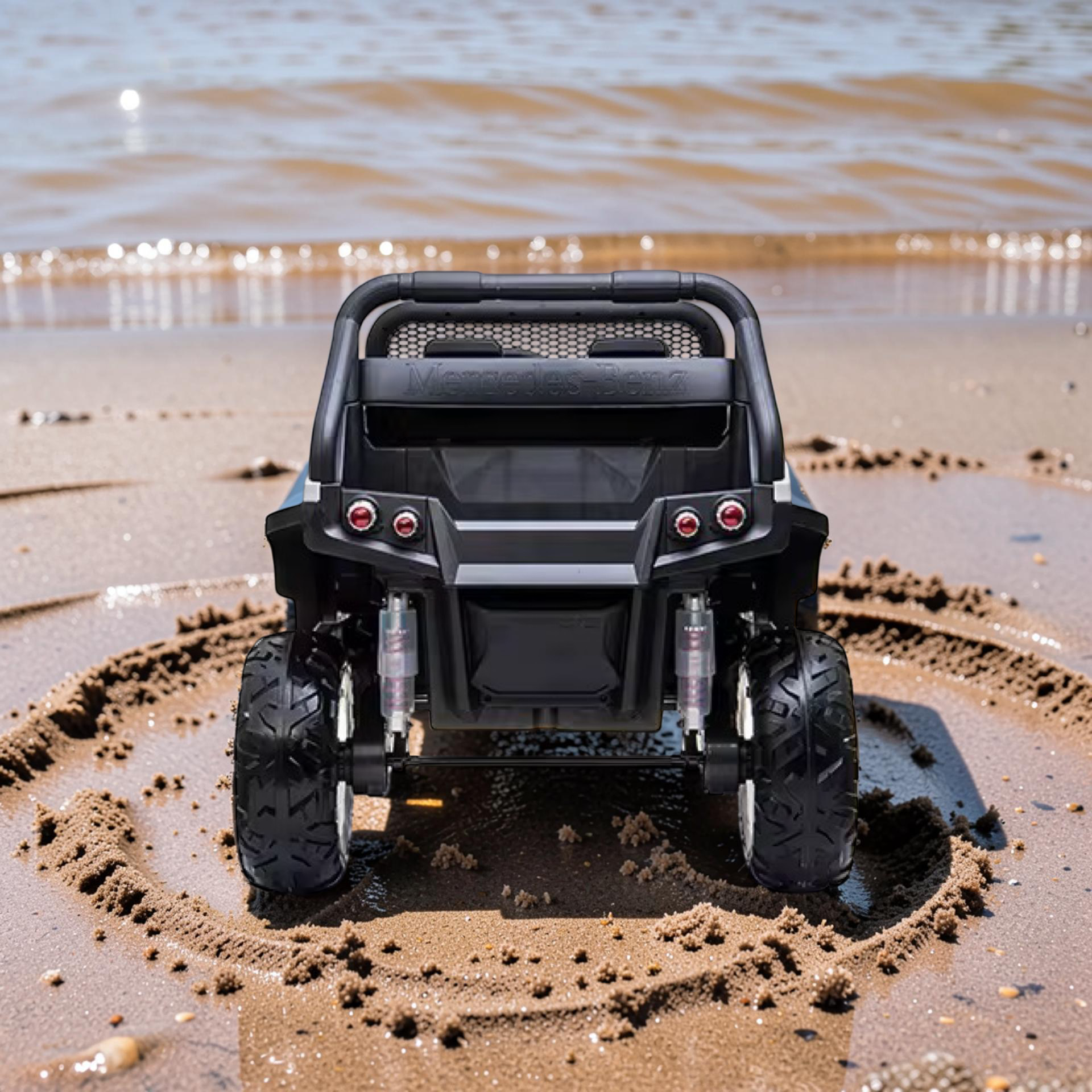 2026 XXL 2-Seater Mercedes-Benz UTV Ride-On (150W, 4 Motors) – Leather Seats, Rubber Tires, LED Lights, Bluetooth & Remote Control