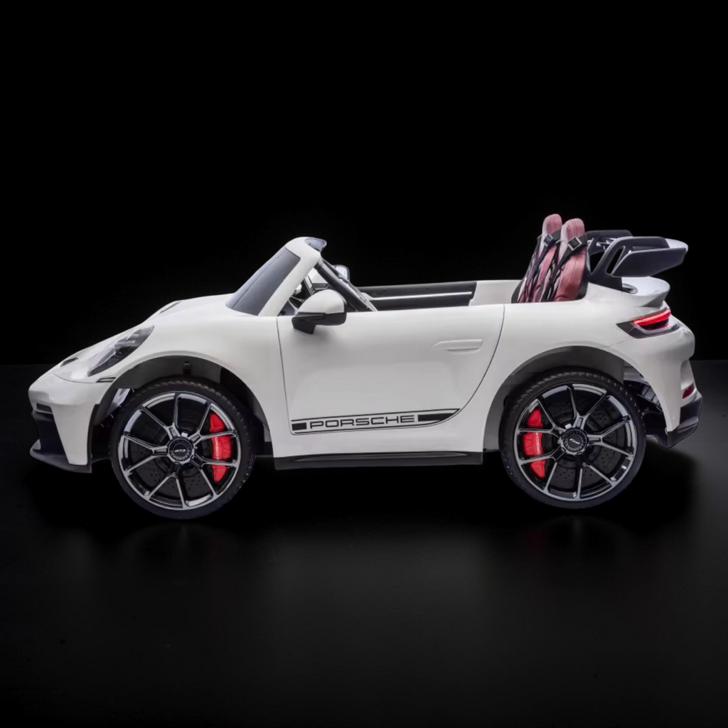 2026 XXL 2-Seater Kids Ride-On by Porsche – Dual 180W Motors, Leather Seats, Rubber Tires, LED Lights, Touchscreen LCD, Bluetooth & Remote Control