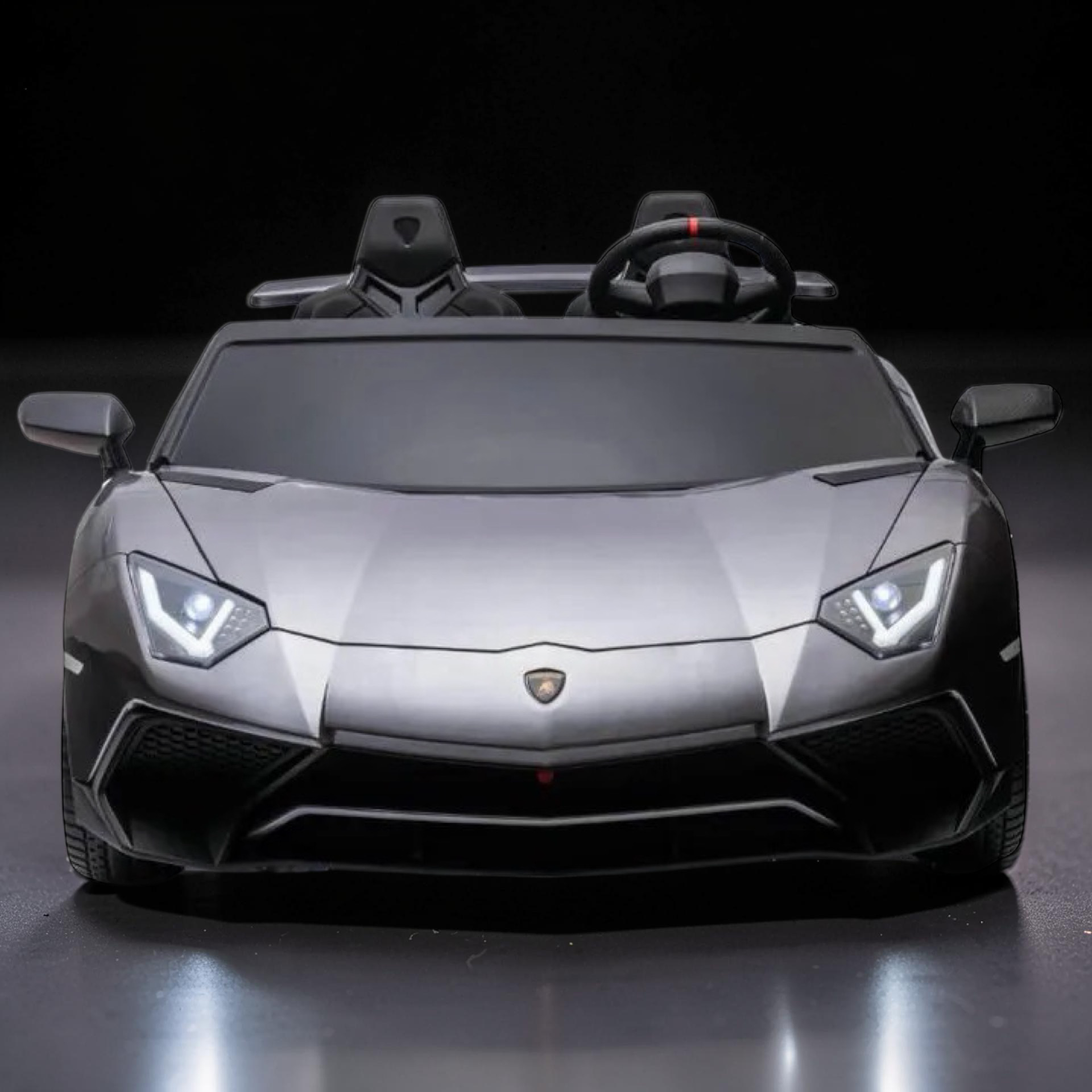 2026 Lamborghini Aventador Kids Electric Supercar – XXXL 2-Seater (Ages 6–14), 200W Brushless Motor, Metal Frame, Tubeless Air Tires, Dual Disk Brakes, Hydraulic Doors, LED Lights, Touchscreen LCD & Bluetooth Speakers
