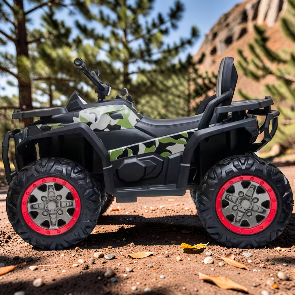 2026 XL Electronix Kids ATV Ride-On – 90W 4 Motors 4x4, Rugged Rubber Tires, Leather Seat, LED Lights (Ages 2–8)