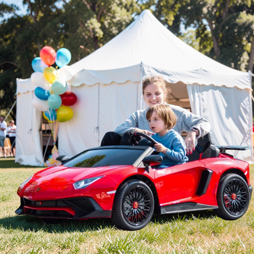 2026 XXXL (6–14) LAMBORGHINI AVENTADOR 2-SEATER 200W BRUSHLESS ELECTRIC SUPERCAR – RENTAL