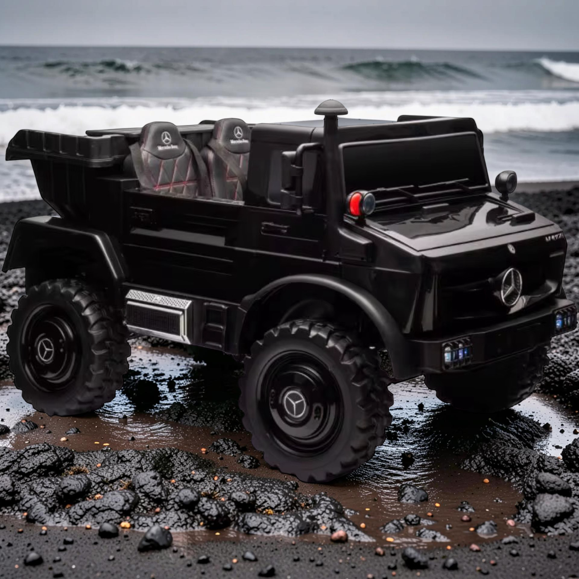 2026 XXL Mercedes-Benz Kids Dump Truck Ride-On – 4 Motors, Hydraulic Dump Bed, 2-Seater, Remote Control, LED Lights, Bluetooth