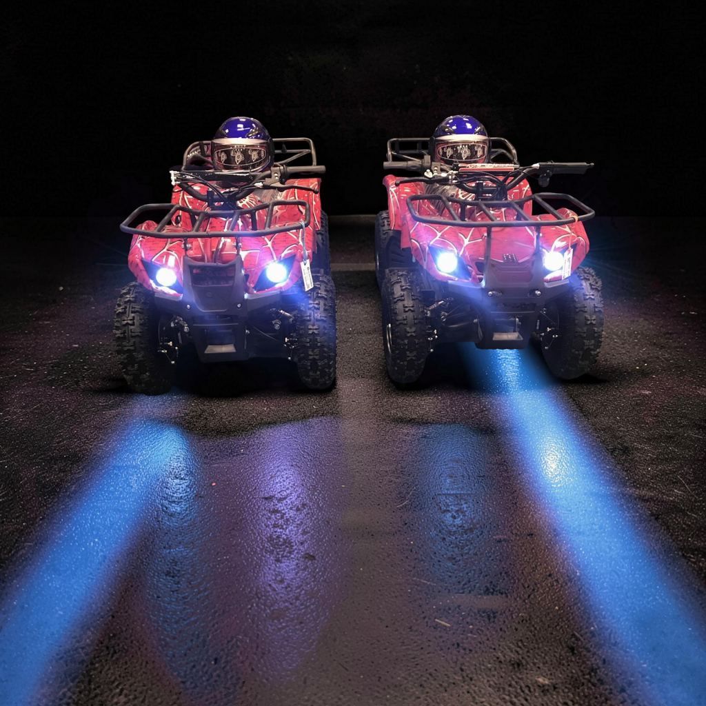 2026 XXL Electronix Kids Electric ATV – 300W Motor, Metal Frame, Tubeless Air Tires, Disc Hand Brake, LED Lights, Speed Governor (Ages 3–10)