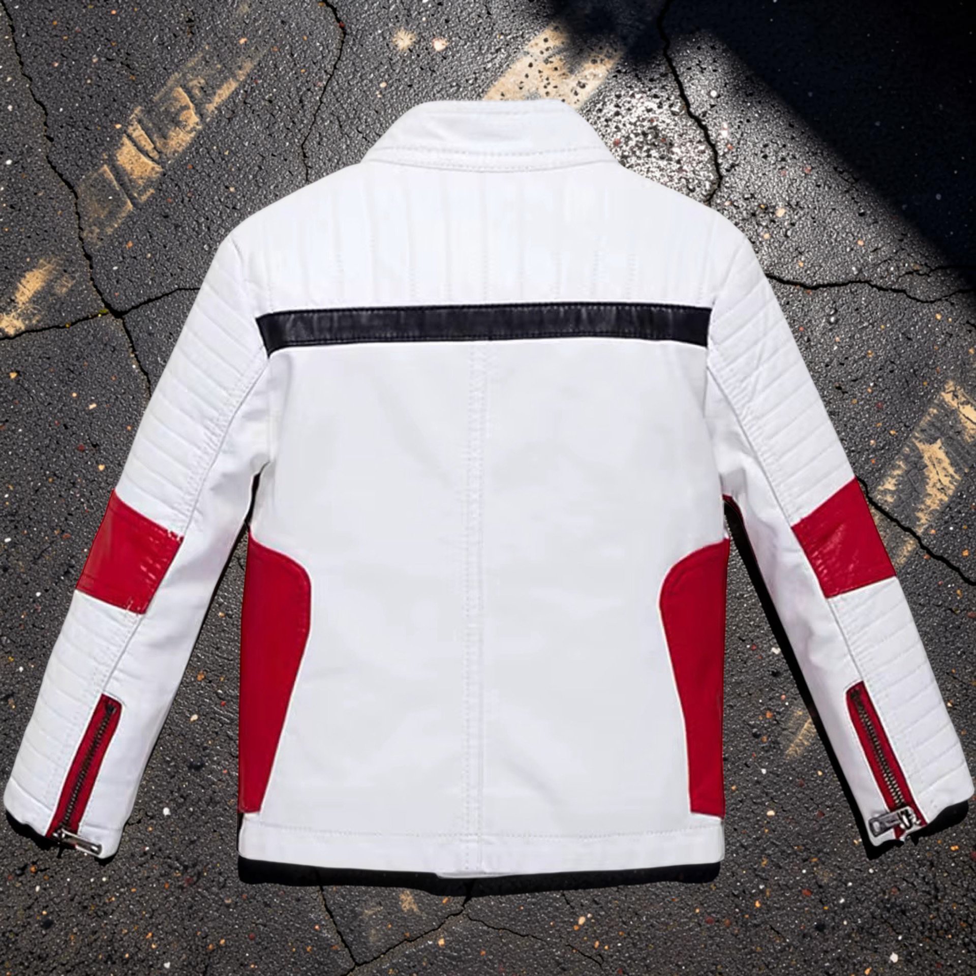 Kids Sport Motorcycle Leather Jacket – Racing Style Biker Jacket for Boys & Girls