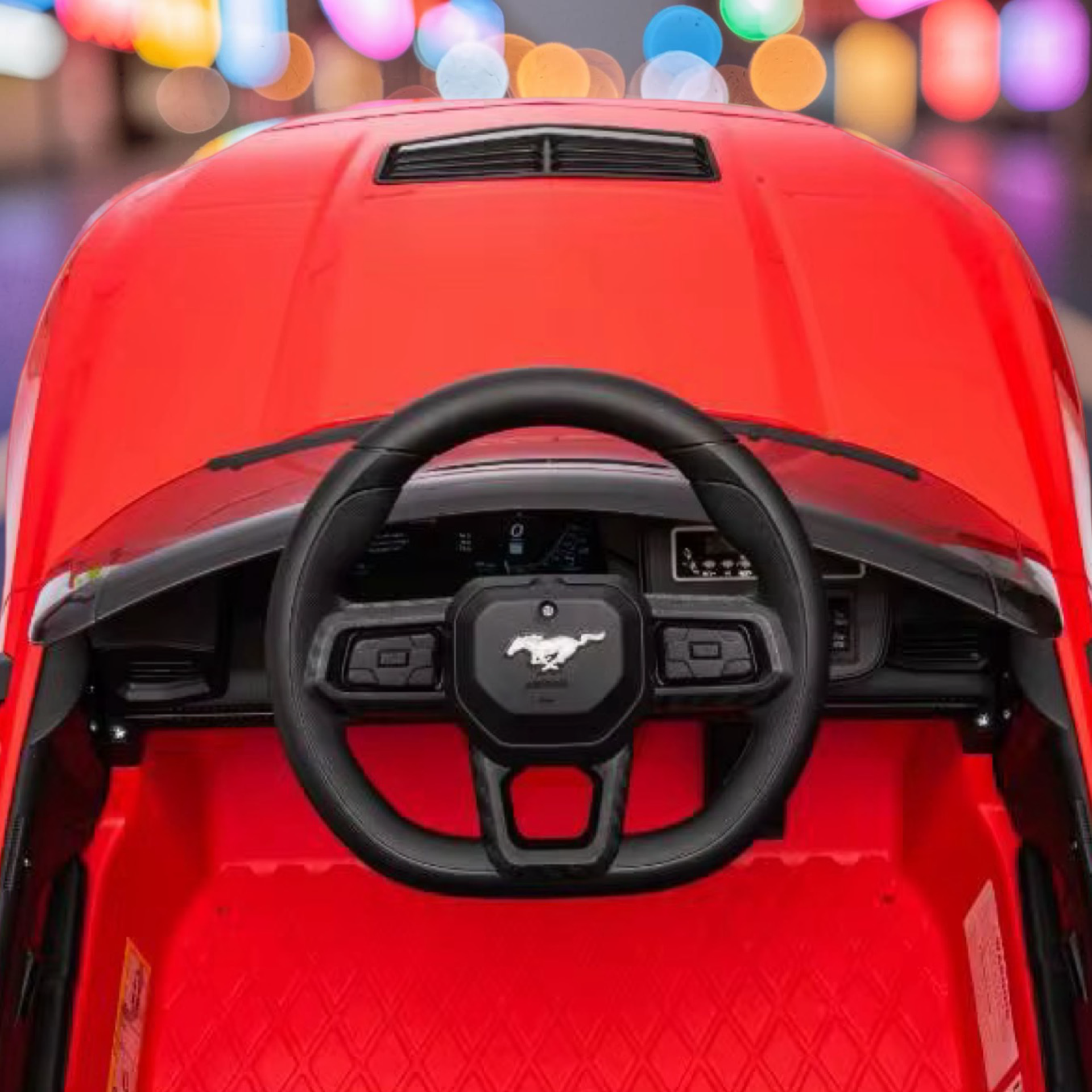 2026 Large Ford Mustang Kids Ride-On Car – 45W Dual Motors, LED Lights, Bluetooth Speakers & Remote Control (Ages 1–5)