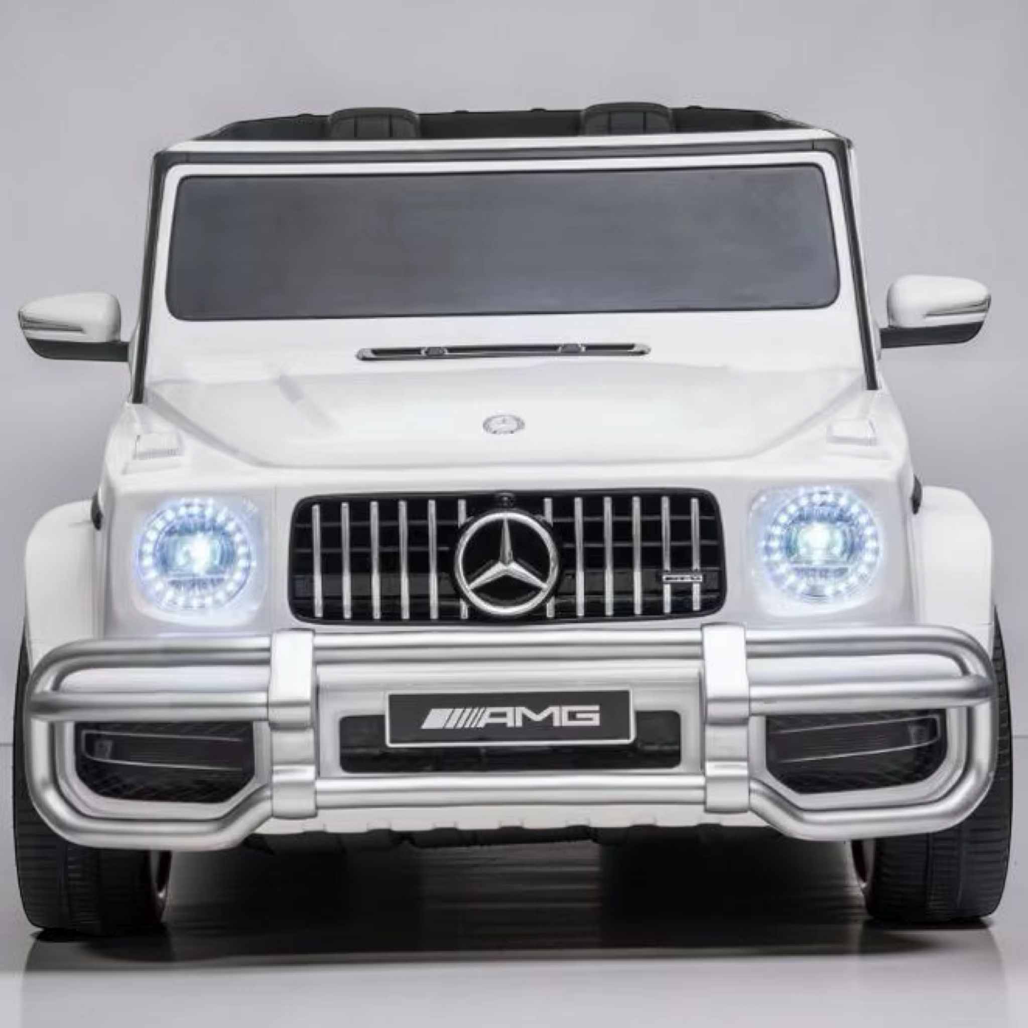 2026 XXL Mercedes-Benz AMG G-Wagon Kids 2-Seater Ride-On SUV – 150W 4 Motors, Leather Seats, Rubber Tires, LED Lights, Bluetooth Speakers & Remote Control (Ages 3–10)