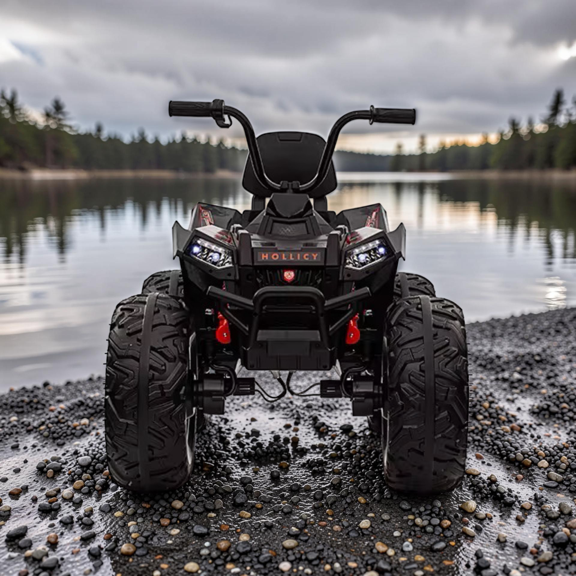2026 XXL Electronix Kids 4x4 ATV Ride-On – 180W Quad Motors, Off-Road Rubber Tires, Leather Seat, LED Lights (Ages 3–10)