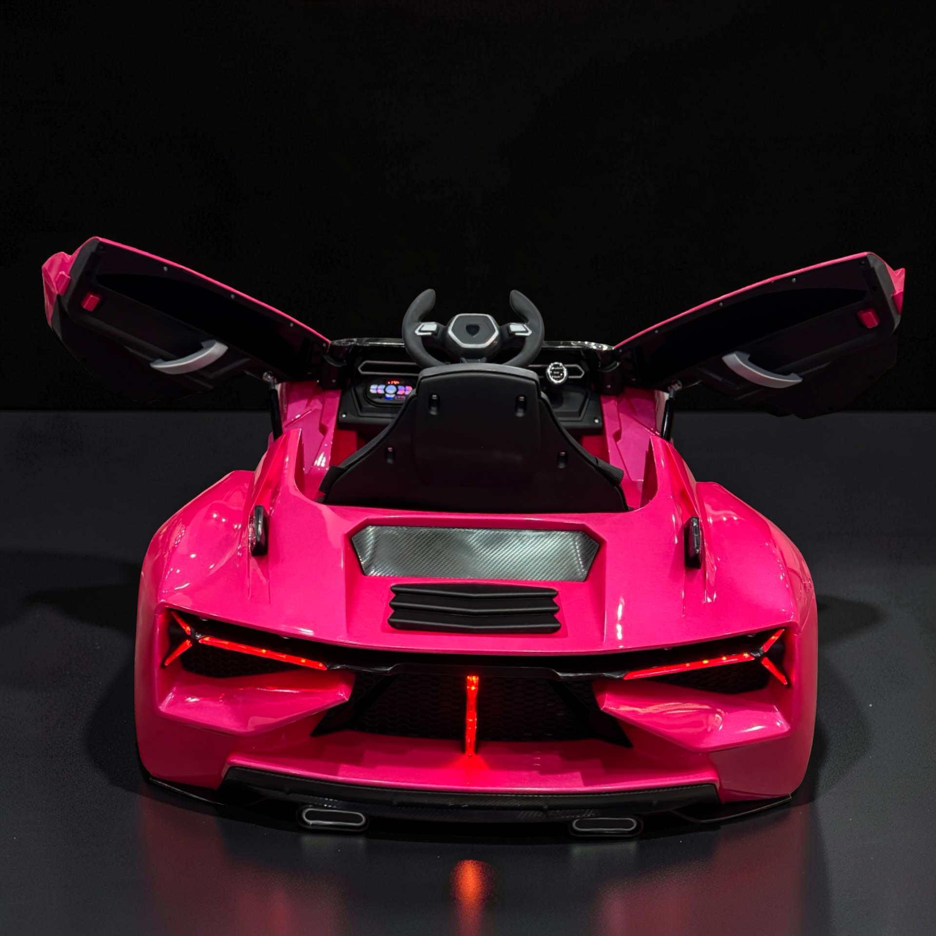 2026 Large (Ages 1–6) 50W Dual-Motor Transformer Sport Car Kids Ride-On – Hydraulic Butterfly Doors, LED Lights, Bluetooth Speakers & Parental Remote Control