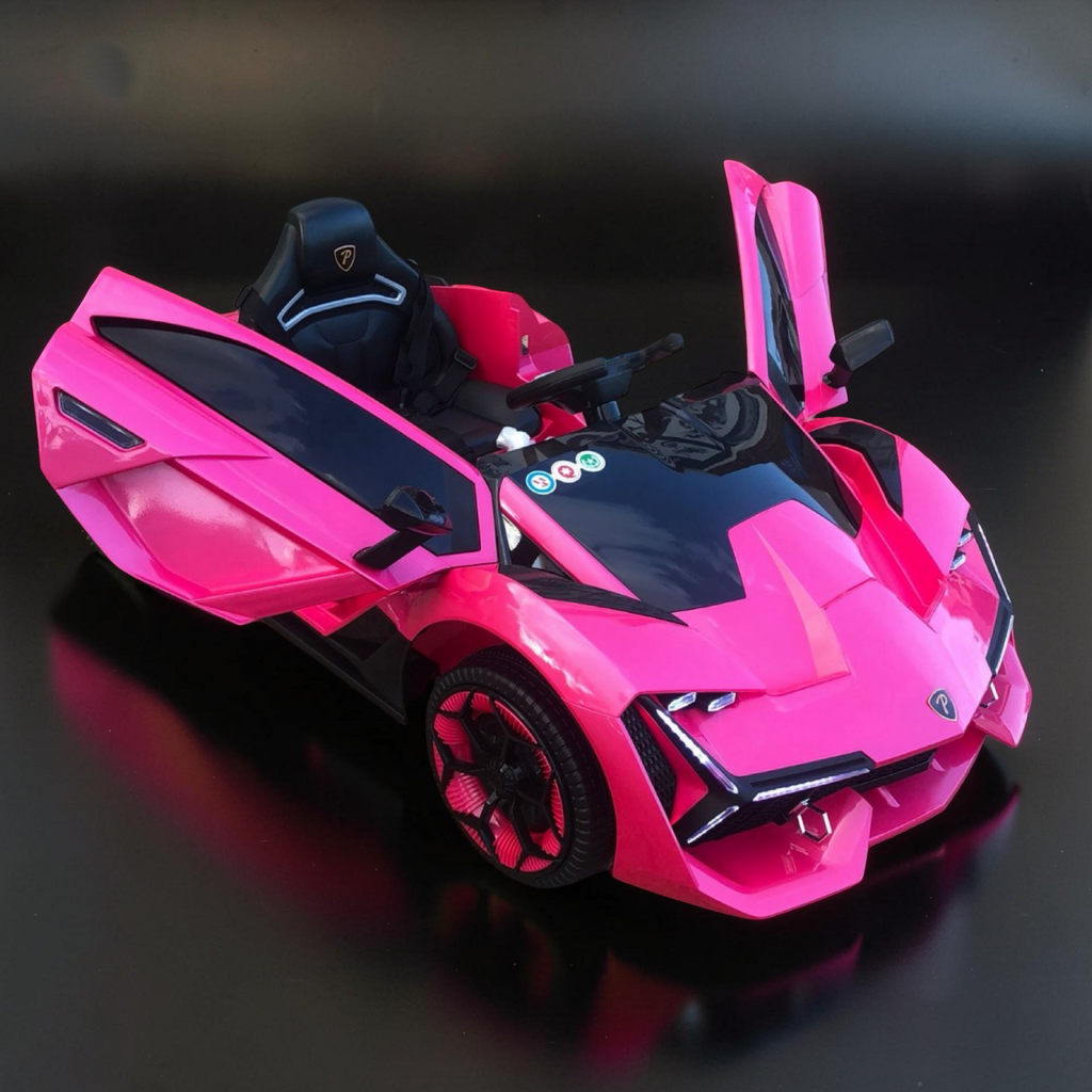 2026 Large (Ages 1–6) 50W Dual-Motor Transformer Sport Car Kids Ride-On – Hydraulic Butterfly Doors, LED Lights, Bluetooth Speakers & Parental Remote Control