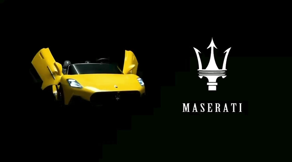 2026 XXL Maserati Kids 2-Seater Ride-On Car – 180W Dual Motors, Leather Seats, Hydraulic Butterfly Doors, LED Lights, Bluetooth, Remote Control (Ages 3–8)