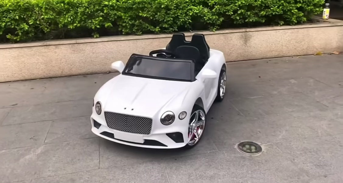 2026 Large Bentley Kids Ride-On Car – 50W Dual Motors, LED Lights, Bluetooth Speakers & Remote Control (Ages 1–6)