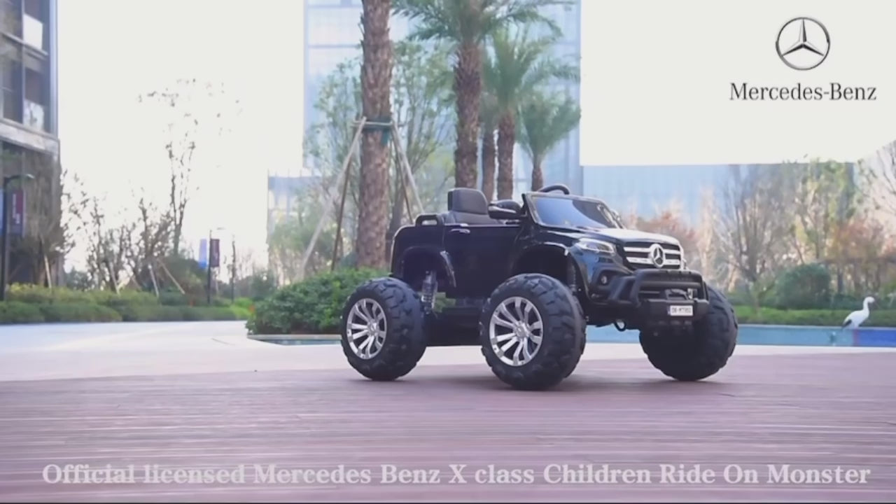 2026 Mercedes-Benz X350 4MATIC Lifted Kids Ride-On Truck – XXL 2-Seater (Ages 3–8), 180W 4 Motors, Leather Seat, Off-Road Rubber Tires, Touchscreen LCD, LED Lights, Bluetooth & Parental Remote Control