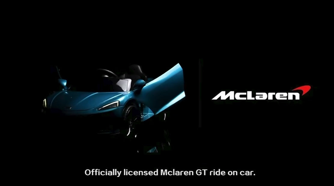 2026 Large McLaren Kids Ride-On Car – 45W Dual Motor, Butterfly Doors, LED Lights, Bluetooth & Remote Control