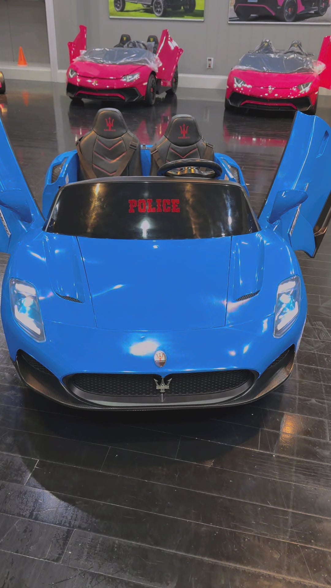 2026 XXL Maserati Kids 2-Seater Ride-On Car – 180W Dual Motors, Leather Seats, Hydraulic Butterfly Doors, LED Lights, Bluetooth, Remote Control (Ages 3–8)